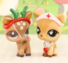 LPS Figure Pets Deer 2pcs 634 2499 with Cute Accessories Girl Gift Doll Animal