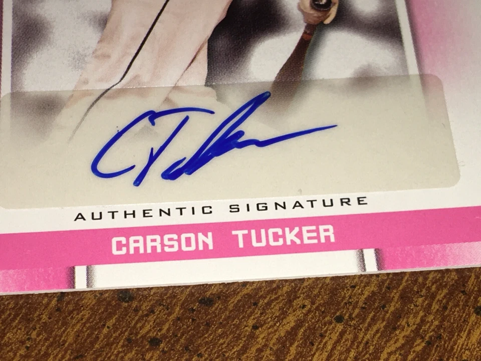 CARSON TUCKER 2019 Leaf Perfect Game Showcase Autograph #1/3 INDIANS 1st Rd - Image 3 of 4