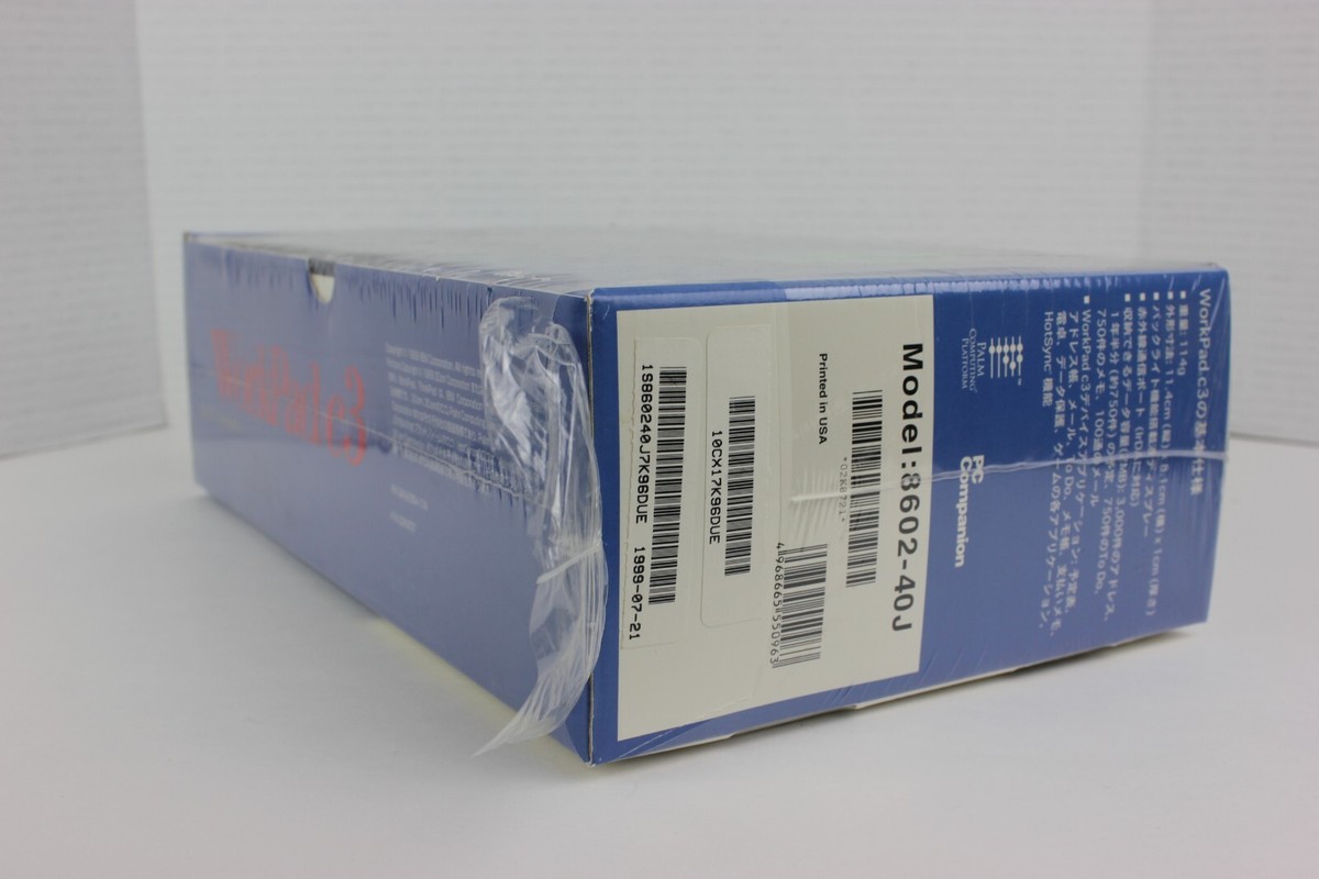 New Factory Sealed IBM WorkPad C3 PDA Model 8602-40J Vintage New Factory Sealed IBM WorkPad C3 PDA Model 8602-40J Vintage