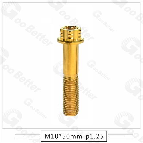 M10 Titan Flanschkopf T50 Torx Schraube Doppelantrieb Gold 1,25/1,5 mm Gewinde - Bild 24 von 30