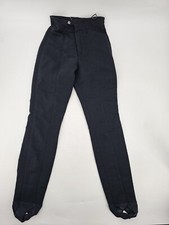 NILS Vintage Pant Women Made In USA Wool Ski Black Stirrup Size 8 Regular