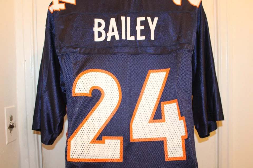 Camiseta deportiva para hombre Reebok NFL Equipment Denver Broncos Champ Bailey #24 malla pequeña de colección Foto 4 de 4