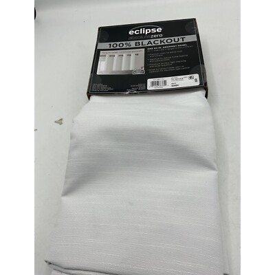 Eclipse Andes 100% Blackout Grommet Top Single Curtain Panel 50 x 84in White