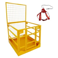 Forklift Safety Cage 43x45'' Forklift Man Basket w/Chian and Safety Lock 1300lbs