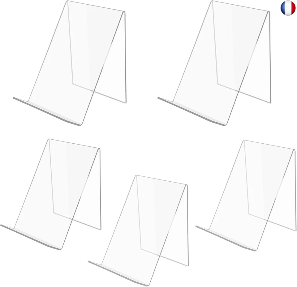 ‎SWAWIS SWAWIS 5 Pièces Support Livre Acrylique Presentoir Livre 13 x 11,5 x 10 cm