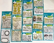 Lot of 19- Lawn Fawn Clear Stamp Sets, 8 with Coordinating Metal Dies