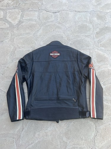 Harley Davidson Torque Black Leather Jacket 98114-06VM Racing Cafe Men’s L - Picture 2 of 11