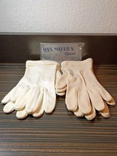 Vintage White/Beige Nylon Gloves Max Mayer Floral-Dress-Regular-Bridal One Size