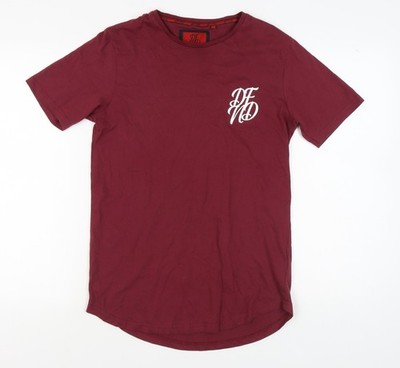 DFND Herren T-Shirt rot Rundhalsausschnitt, Größe M