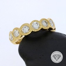 Wert 7.150,- Funkelnder 1,50 ct Halb Memory Brillant Ring 750 / 18 Kt Gold xxyy