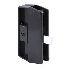 Non-Handed Black Plastic Latch  Pull Set for Sliding Screen Door 3" Hole Center