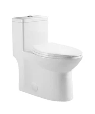 DeerValley Symmetry One Piece Toilet, Dual Flush 1.1/1.6 GPF Elongated Standard