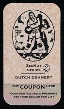 DUTCH DEHNERT -Zeenut Tobacco Size Card Series Z- BASKETBALL HALL OF FAME