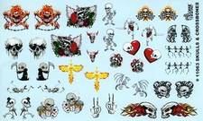 Gofer Racing 1:24-1:25 Skulls & Crossbones Decal Sheet