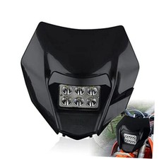 Dirt Bike LED Headlight - Motorcycle Pit Bike Head Lamp Kit for 2014-2016 Black