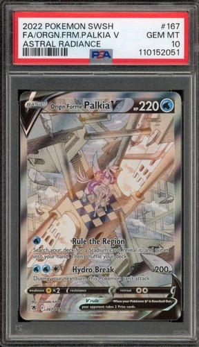 Pokemon Origin Forme Palkia V Astral Radiance Full Alt Art #167 PSA 10 Gem Mint