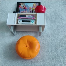 Barbie Doll Dream House Flat Screens TV and Pouffe