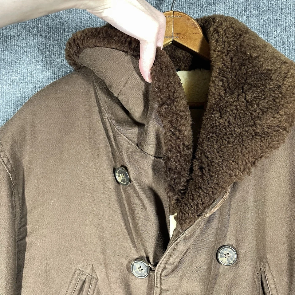 Gran abrigo vintage años 30 40 Great Western Moleskin piel de oveja talla XL 48 Barnstormer Foto 4 de 4