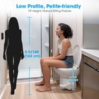 Yescom RV Camper Toilet Low Profile Porcelain Enamel Gravity Flush Bidet Spray — photo 5
