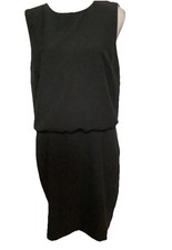 NWT Banana Republic Black SCULPTED BLOUSANT-WAIST MINI Dress Size 16