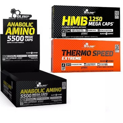 AMINO 5500 + THERMO SPEED EXTREME + HMB - 90-180 Caps - Fat Burner Amino Acids