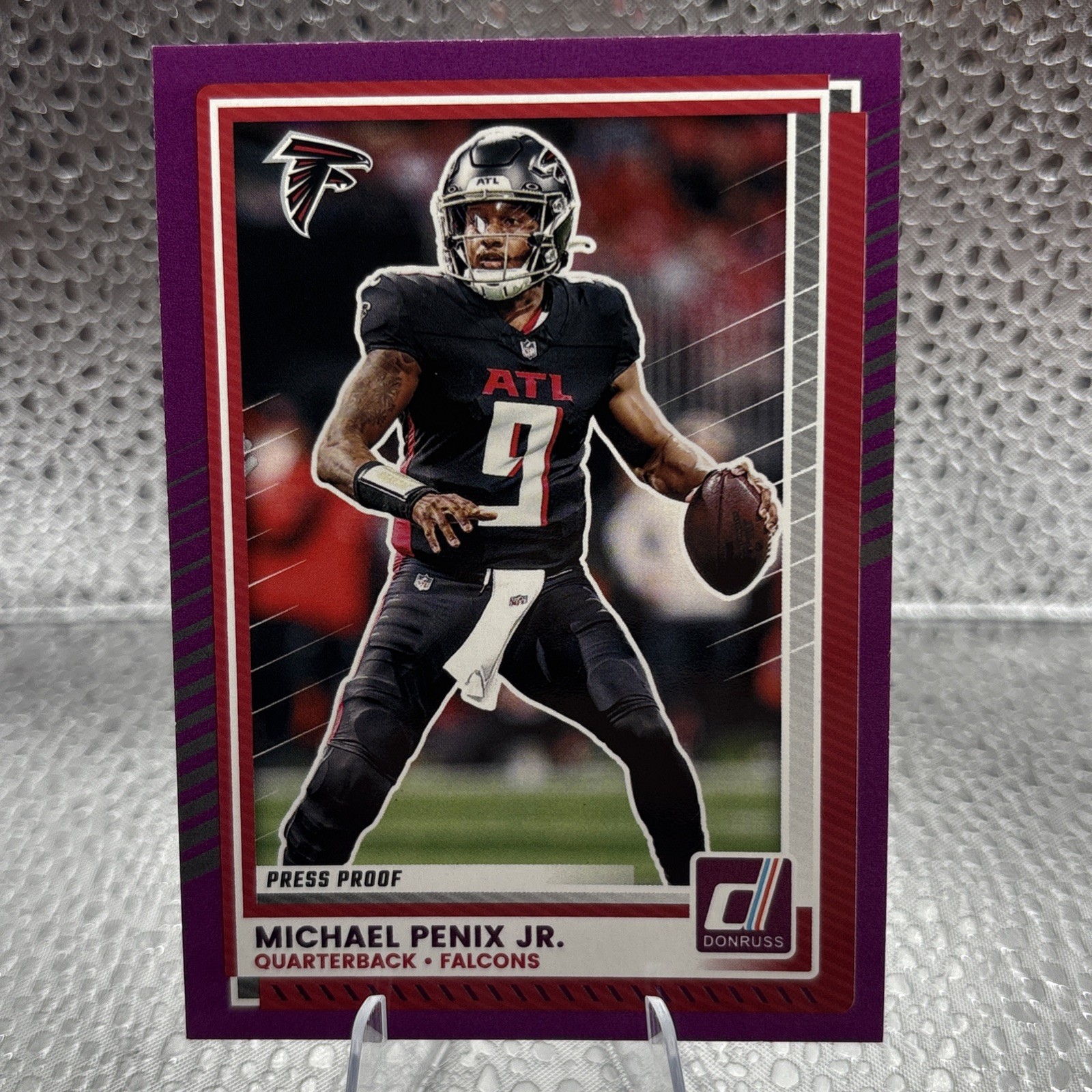 2024 Panini Donruss - Rated Rookie Purple Press Proof Michael Penix Jr. Falcons