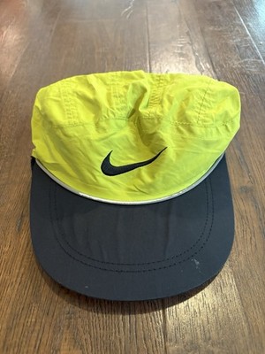 Vintage 90s Nike 7 Panel Tailwind Hat Strapback Volt Green Running Outdoors EUC