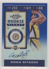 2019 Contenders Optic Rookie Ticket Blue Prizm 25/99 Goga Bitadze #114 Auto 00ol