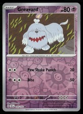 Greavard 70/142 Common Stellar Crown Pokemon Reverse Holo Near Mint