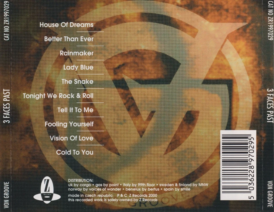 Von Groove – 3 Faces Past CD 2000 (Z Records – ZR1997029) - Bild 2 von 4