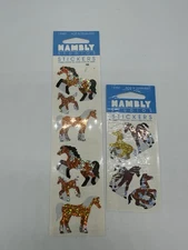 NEW VTG Hambly Prismatic Stickers Horses 2 Sheets Sealed