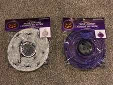 2Pc Halloween Decorations Paper Lanterns with LED Light, LUMINEUX