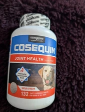 Cosequin MSM Joint Health Supplement for Dogs 132 Chewables Exp. 11/2028