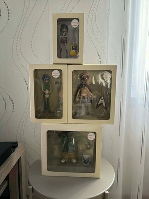 Set 4 Figuren GORILLAZ x KidRobot WHITE EDITION 2006 selten Jamie Hewlett