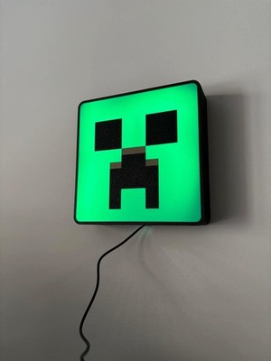 3d Printed Minecraft Lightbox Night Light 3D Printed