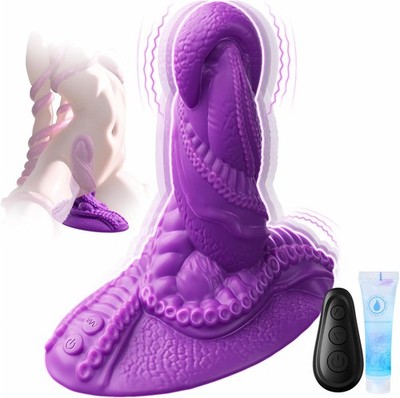 Monster Dildo Vibrator Sex Toys - Sit and Ride Fantasy Tentacle Dildo 9+9  Vibrat | eBay