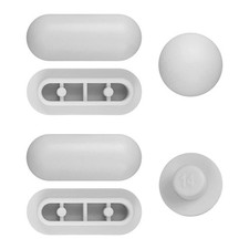 Toilet WC Seat Buffer Set, Bumper, Noise Dampening Bumpers, Gray