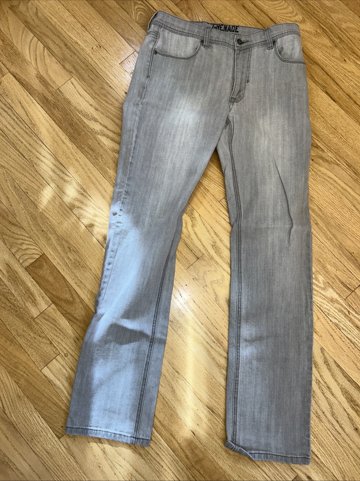 Grenade Pants Gray Size 32 Grenade Patch Camo Y2K… - image 1