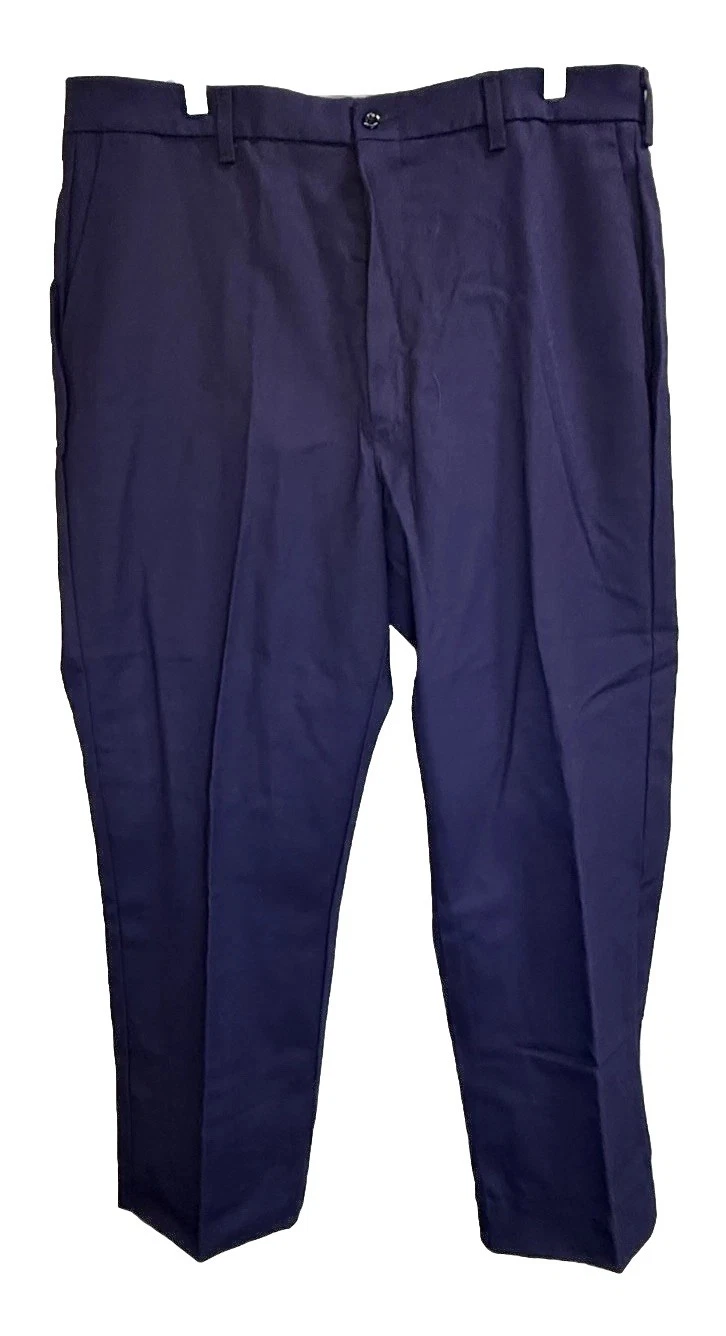 Bulwark Indura Chino Pants Mens 40 Navy Blue Cotton Flame Resistant Straight Leg