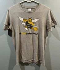 Mens Gilden AICommitted Gray Bee T Shirt, Size Small Casual Tee College Sports