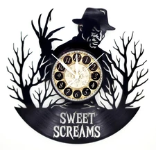 NIGHTMARE ON ELM STREET  vinyl record clock