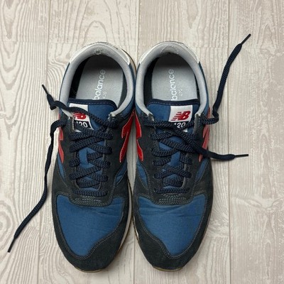 New Balance 420 V2 Mens Size 10.5 Navy Blue Red Suede Retro Sneakers