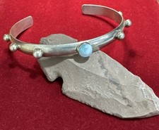 Southwestern Cuff Bracelet Bangle Blue Stone ...