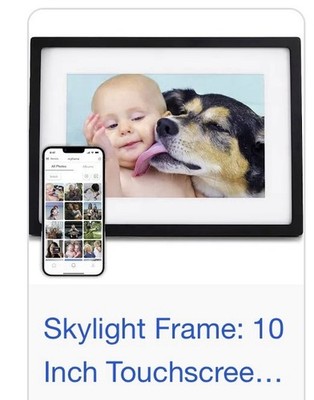 New Skylight 10'' Digital Photo Frame : Wi-Fi Enabled, Mountable, $140