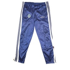 Vintage Adidas Juventus Adibreak Popper Tracksuit Pants 90s Navy Snap XL 40w 32l