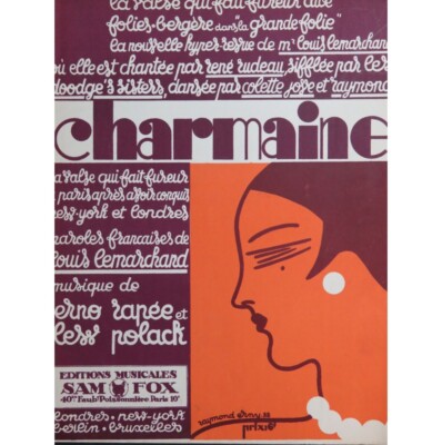 RAPEE Erno und POLLACK Lew Charmaine! Klaviergesang 1928