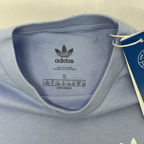 Adidas Originals Kids' Adicolor T-Shirt, Blue Dawn -S - Picture 4 of 6