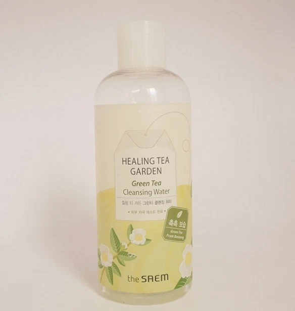 Agua limpiadora de té verde The SAEM Healing Garden 10 OZ hidratante K belleza Foto 3 de 4