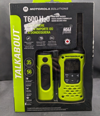 Motorola -T600 H2O - Waterproof - Two Way Radio -Green  -2-Pack  - New Open Box