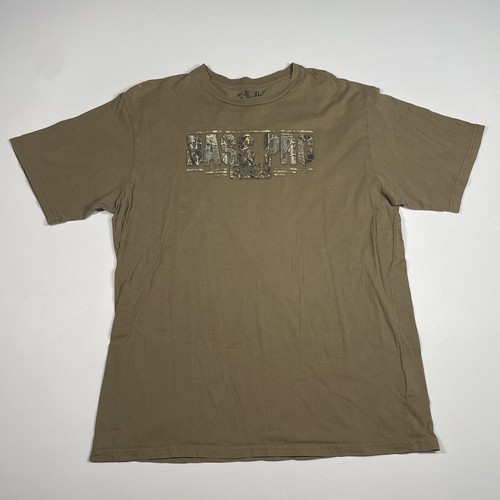 Bass Pro Shops Shirt Men’s XL Brown Short Sleeve Graphic Tee Fishing Hunting